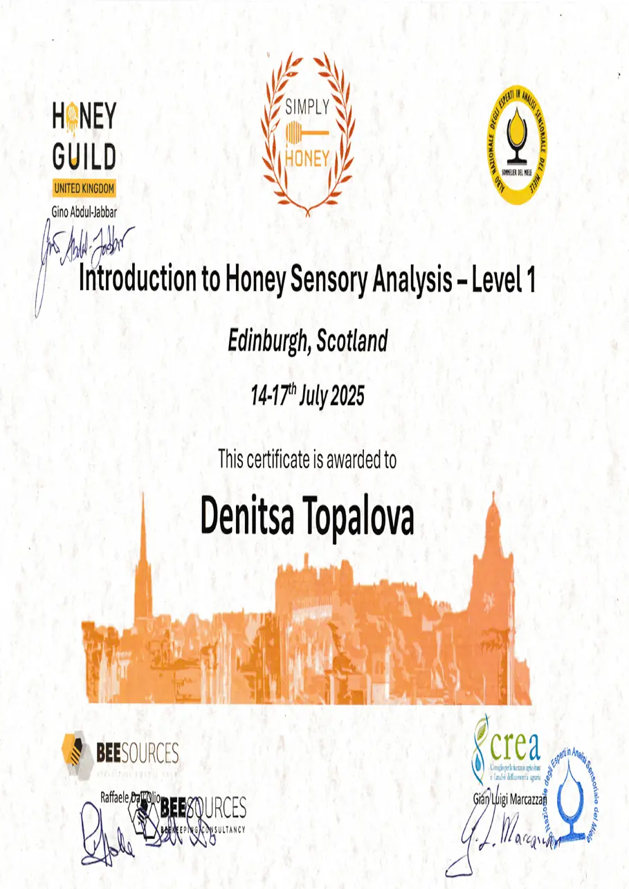 Honey Sensory Analysis Level 1 Certificate